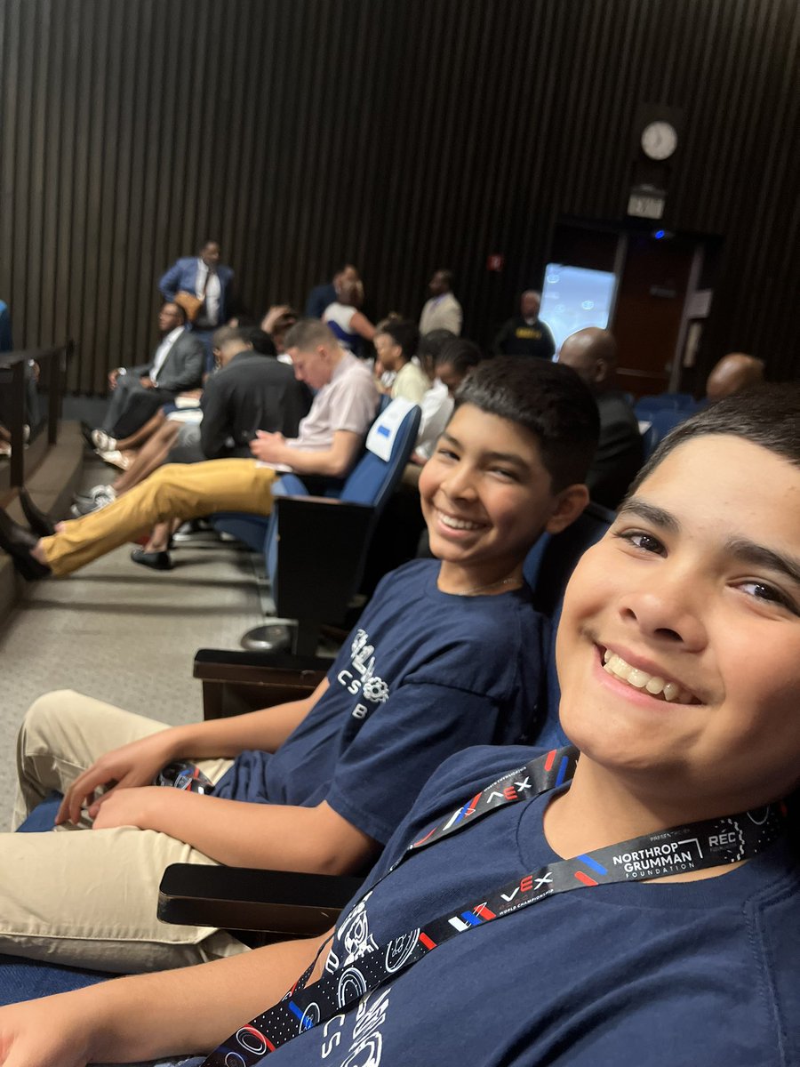 So proud of Chapelwood Robotics members Miguel Quinones Mora and Jacob Modesto as they were honored last night by the Indianapolis City Council for their State Championship win. A special resolution was read aloud and also signed by the mayor. <a href="/CWChamps/">Chapelwood Elementary</a> #wearewayne