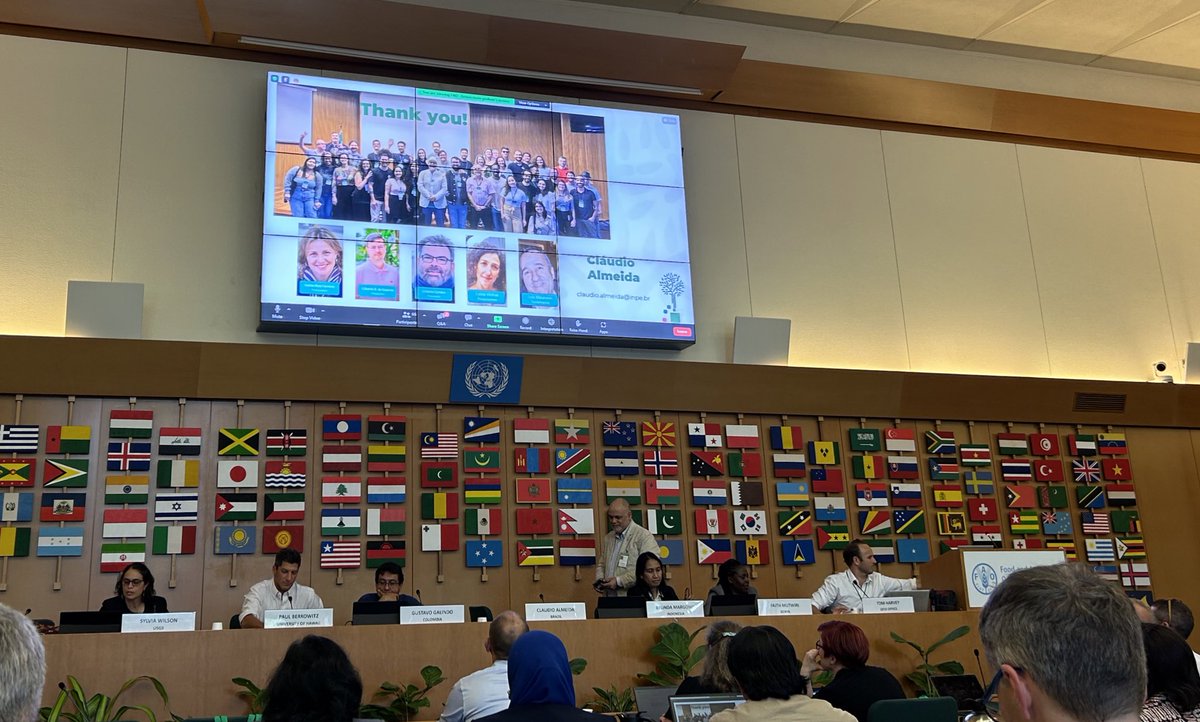 In the first day of <a href="/gfoi_forest/">GFOI</a>, countries presented their monitoring systems for #deforesation. It was very good to see the presentation of our former colleagues <a href="/C_Almeida68/">Cláudio Almeida </a> and <a href="/gcamara/">Gilberto Camara</a> about PRODES and DETER <a href="/dsrinpe/">DSR INPE</a> <a href="/obtinpe/">OBT INPE</a> 🇧🇷🇧🇷🌳🌳🛰️🛰️