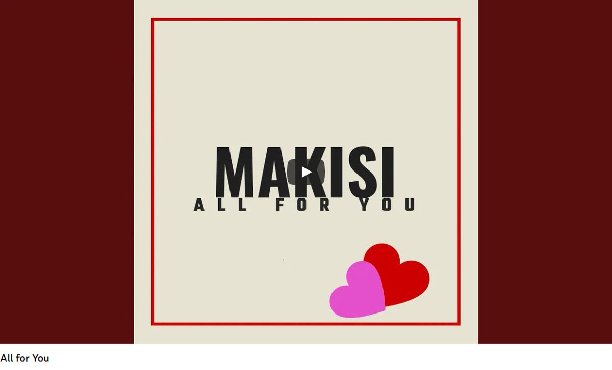 ▫️Artist: Makisi <a href="/MakisiMusik/">MAKISI</a> 
▫️Song: All For You
Listen: youtu.be/Oe5DdGJlf_Y