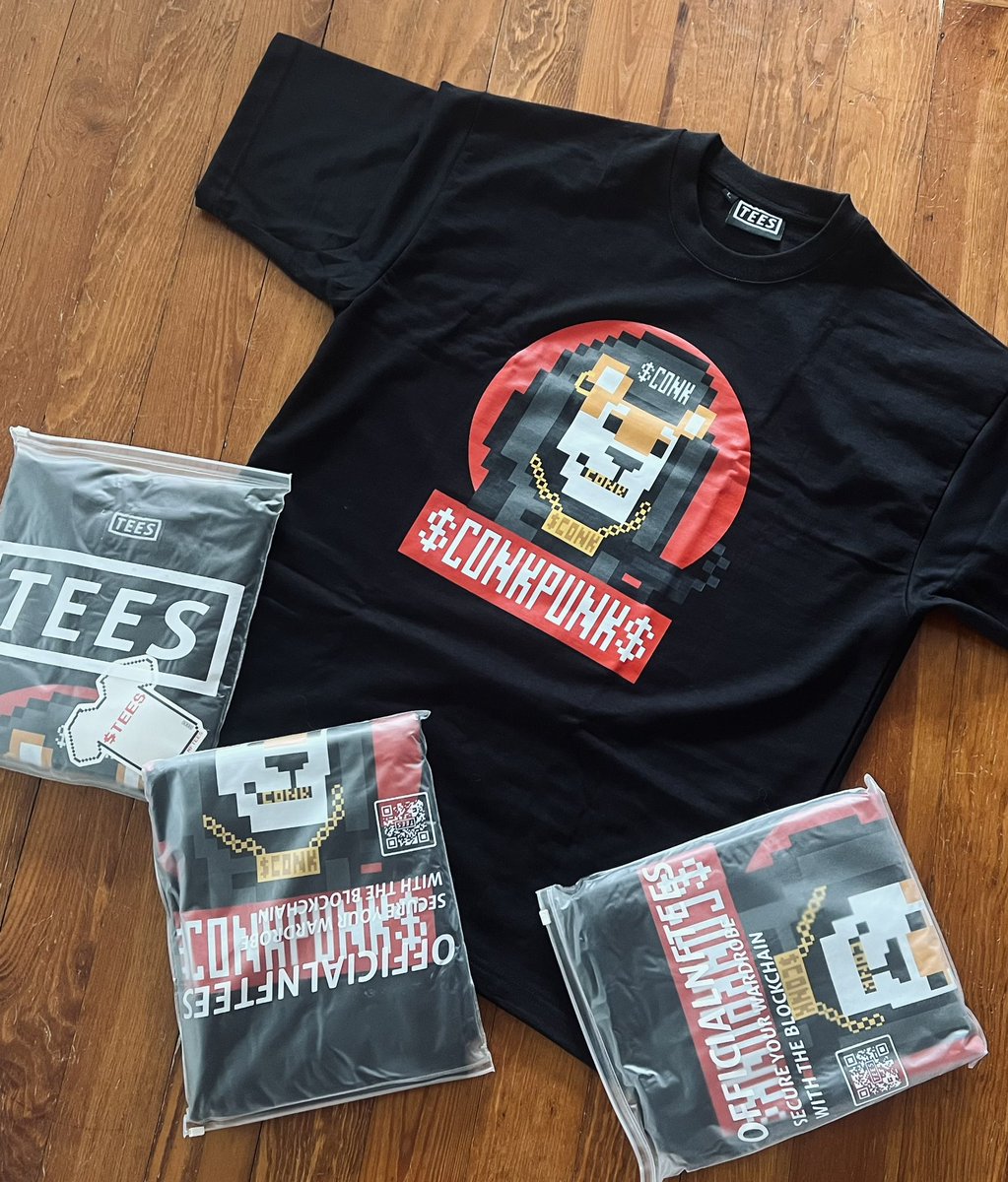 Big love to <a href="/OfficialNFTees/">TEES_</a> !

#CONKPunks tees lookin fresh af!

<a href="/ConkToken/">CONK Token</a> $CONK #CONK #NFTs 📈
