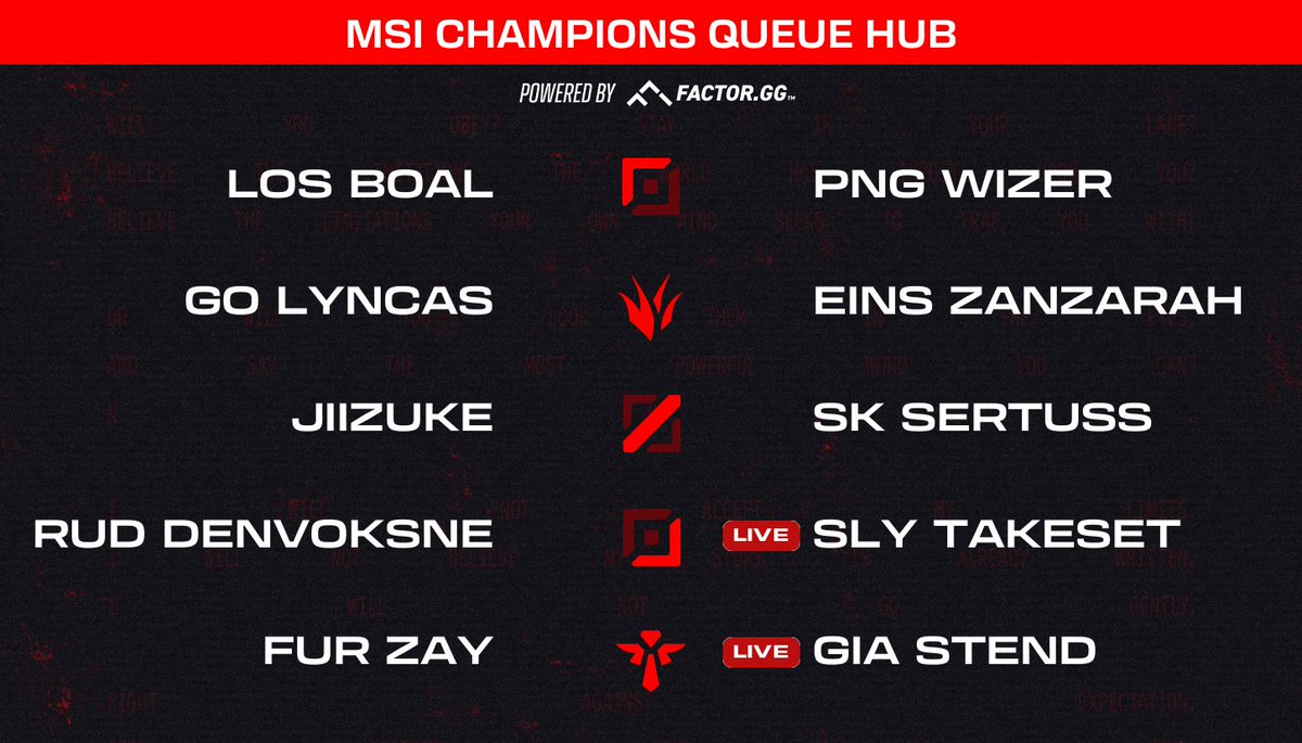 EMEA Champions Queue tweet media