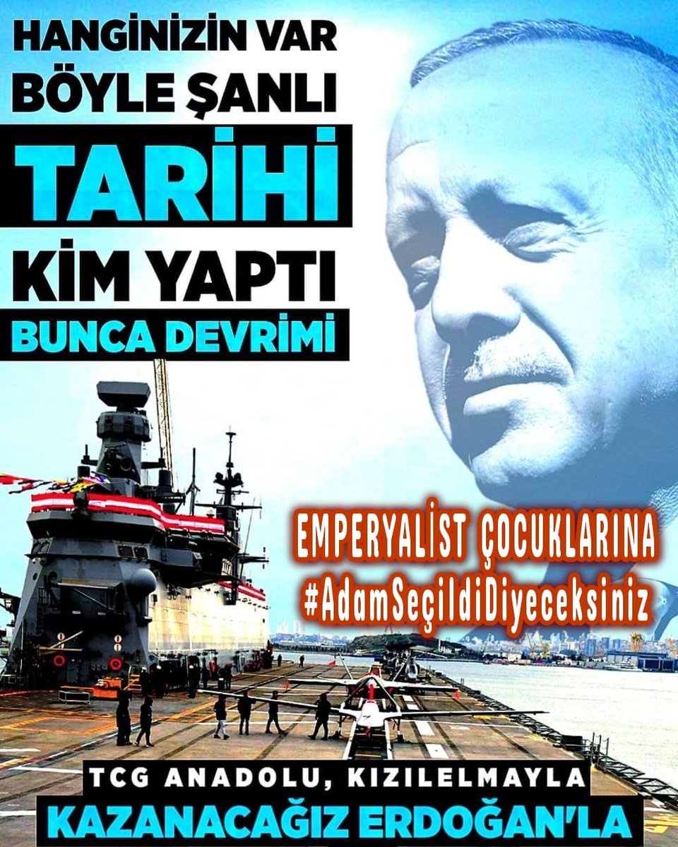 Recep Tayyip Erdoğan, ülkemizin tüm dinamiklerini ortaya koyarak Bağımsız Türkiye yürüyüşünde önemli adımlar atıyor.

EMPERYALİST ÇOCUKLARINA
#AdamSeçildiDiyeceksiniz