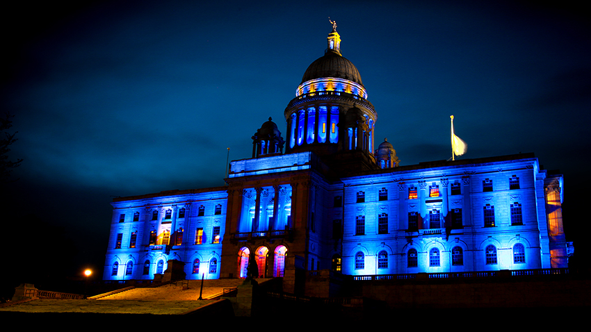 As a sign of deep respect and appreciation, we arranged for the state house dome to be illuminated in blue and white, nursing colors, to honor the amazing nurses across our state, and to celebrate the pride, discipline, teamwork and empathy of the nursing profession. #nursesweek