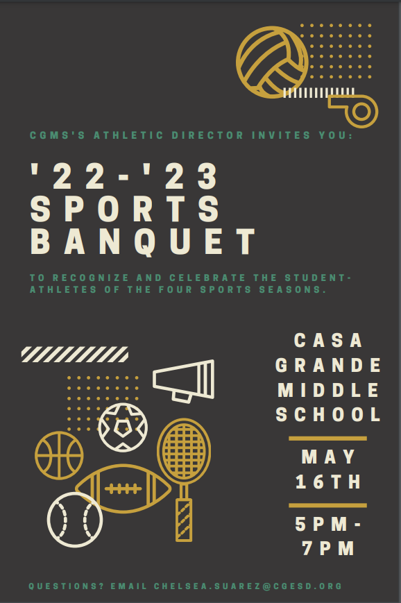 CGMS SPORTS BANQUET!! ⚽️🏀🏈⚾️🥎🏆

Check your email to RSVP!
