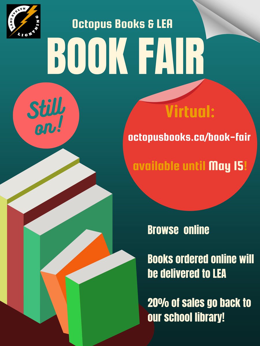 Our Lady Evelyn Alternative School virtual book fair with Octopus Books is still on.....until May 15!
@OCDSB 
@ocdsblibraries
@OctopusBooks