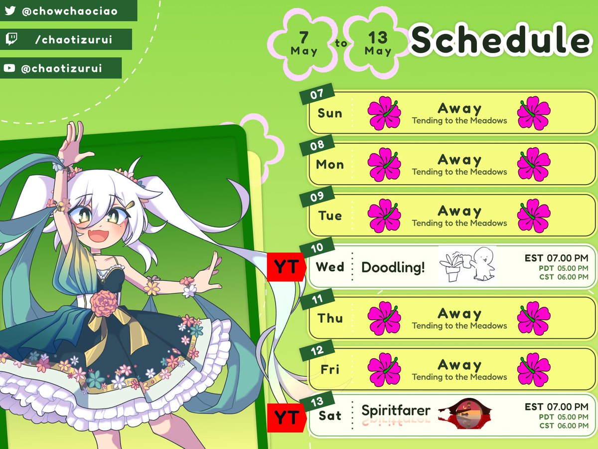 ChaotiZurui's tweet photo. Blessings for your week y’all !! I’m still away, but i’d like to at least post what i’ve got planned for when i’m back !!! 

I might be a bit sleepy on wednesday, but i’m excited to get back into it !! 

#VTuberEN #Vtuber https://t.co/ofWICKm3j0