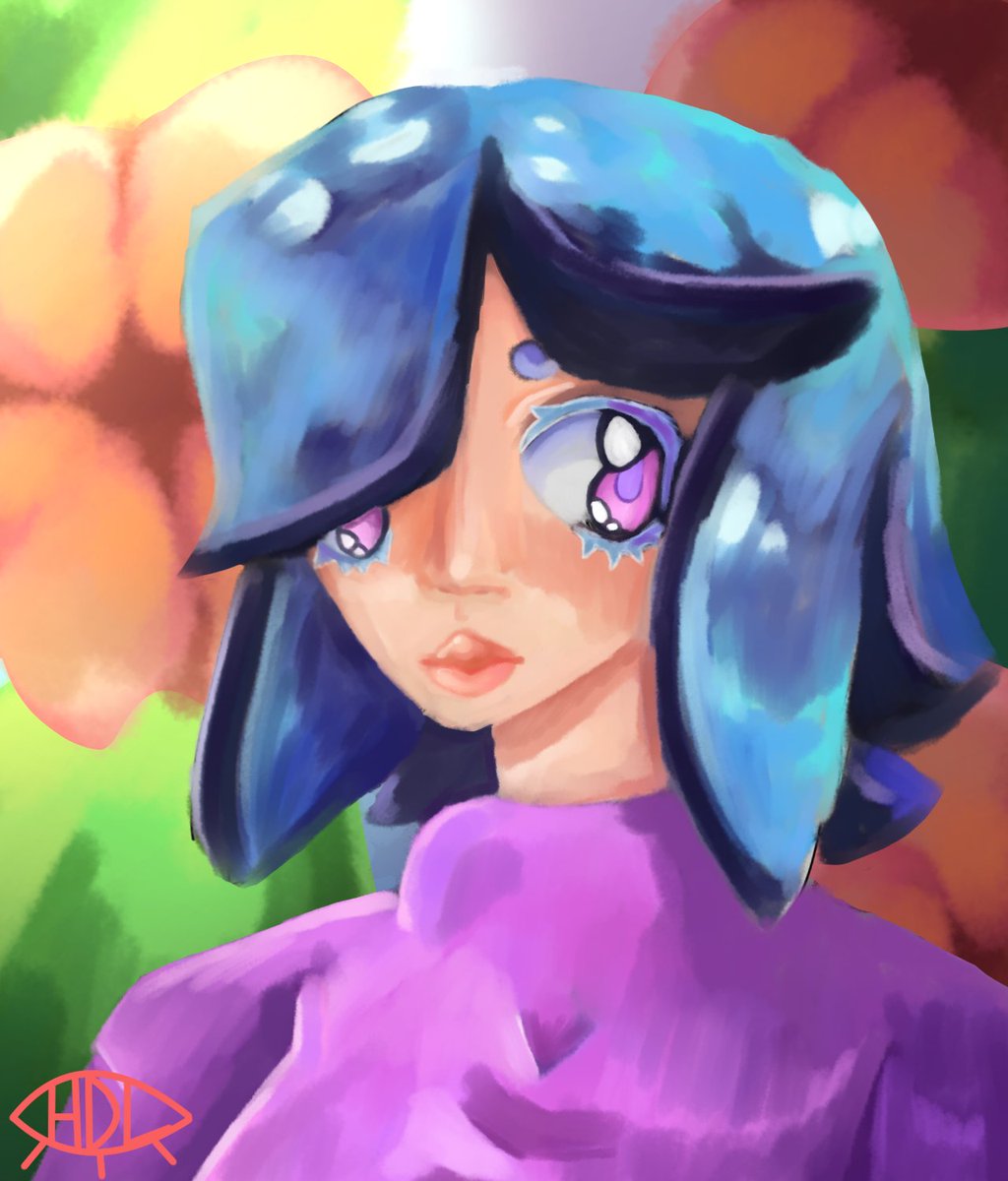 CrazyfooxO's tweet photo. I wanted it to look like #jelly. I usually don't do #lineless #stly but I love it.#art #jellyart Image the jewel anime when I draw the hair. https://t.co/8skEoLUGsw