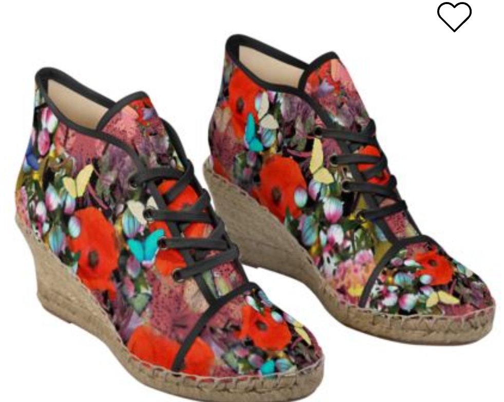 MonjiiArt's tweet photo. Ladies wedge espadrilles Poppy field by @nonsenseNrelish in my CONTRADO store 
Non-slip rubber sole
Natural jute platform
Cotton and canvas wedge heel design #handmadetoorder #sustainablymade #londonmade https://t.co/OuUbpWXCmX