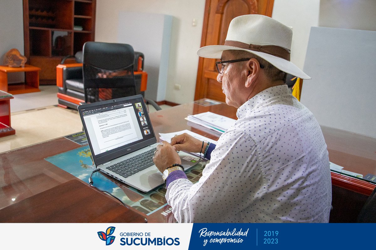 GobSucumbios's tweet photo. De manera virtual, el prefecto Amado Chávez, formó parte de la reunión ordinaria del directorio de la Mancomunidad del Norte del Ecuador, en la que se analizaron temas relacionados con el informe final de gestión 2023, además de los proyectos gestionados.

#AmadoChávezPrefecto https://t.co/nsYH0TjZJS
