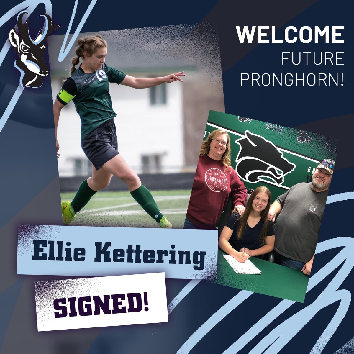 Excited to welcome our newest signing Ellie Kettering from Green River, Wyoming! Welcome to the Pronghorn Family! #gopronghorns #pronghornpride