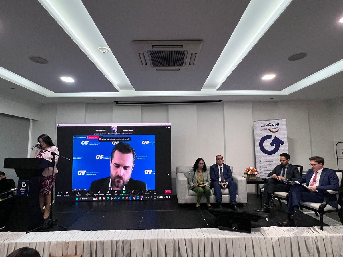 IRI_es's tweet photo. En #Ecuador, el Asesor de #Gobernanza y #LuchaAnticorrupción del #CentroDeImpactoGlobal @Eguiar interviene con la ponencia “#ParticipaciónCiudadana, contrataciones abiertas e #Innovación” en Conferencia "Territorios Abiertos a través de la Innovación y GovTech” @CongopeEcuador https://t.co/4YMvUlBjUW