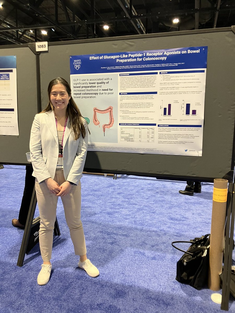 Rebecca Yao, MD, MPH (@rebyao) on Twitter photo Had an amazing time at <a href="/DDWMeeting/">Digestive Disease Week</a> presenting our project on GLP-1’s association with lower quality bowel preparation. So grateful for my friends and co-authors <a href="/KhushbooSGala/">Khushboo Gala</a> <a href="/Wissam_Ghusn/">Wissam Ghusn</a> <a href="/AbboudDonna/">Donna-Maria Abboud</a> Frankie Wallace, and incredible research mentors <a href="/EricJVargasMD/">Eric J. Vargas M.D. M.S. ABOM</a> <a href="/babudayyeh/">Barham Abu Dayyeh MD MPH FASGE FAGA FAFS</a> Had an amazing time at <a href="/DDWMeeting/">Digestive Disease Week</a> presenting our project on GLP-1’s association with lower quality bowel preparation. So grateful for my friends and co-authors <a href="/KhushbooSGala/">Khushboo Gala</a> <a href="/Wissam_Ghusn/">Wissam Ghusn</a> <a href="/AbboudDonna/">Donna-Maria Abboud</a> Frankie Wallace, and incredible research mentors <a href="/EricJVargasMD/">Eric J. Vargas M.D. M.S. ABOM</a> <a href="/babudayyeh/">Barham Abu Dayyeh MD MPH FASGE FAGA FAFS</a>