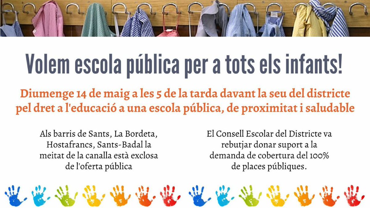 Necessitem solucions estructurals per no repetir cada any els mateixos problemes.

Necessitem més pública a #barcelona i arreu, i la necessitem ara!

<a href="/educaciocat/">Educació</a>
