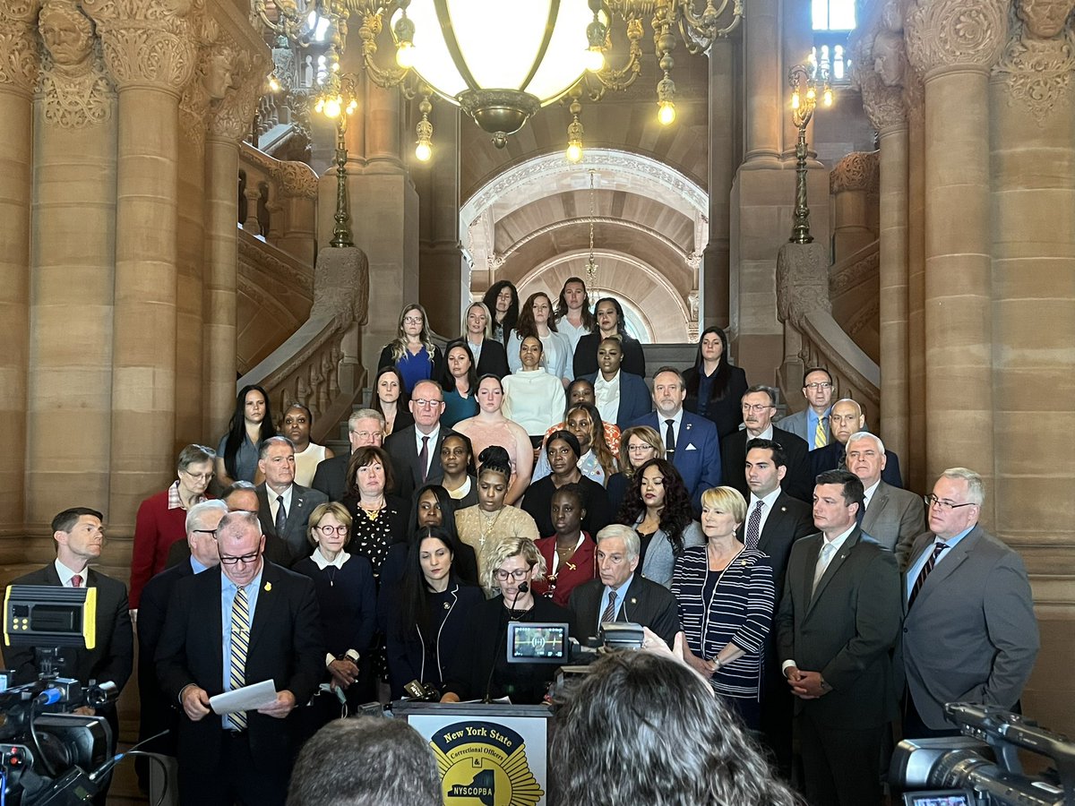 Joseph A. Griffo (@sengriffo) on Twitter photo Proud to stand w/ <a href="/NYSCOPBAPR/">NYSCOPBA PR</a> to push for needed changes & bills that’ll address violence that corrections officers and civilian staff are subjected to at facilities across the state. Flawed policies like the HALT Act have created dangerous working conditions. Proud to stand w/ <a href="/NYSCOPBAPR/">NYSCOPBA PR</a> to push for needed changes & bills that’ll address violence that corrections officers and civilian staff are subjected to at facilities across the state. Flawed policies like the HALT Act have created dangerous working conditions.