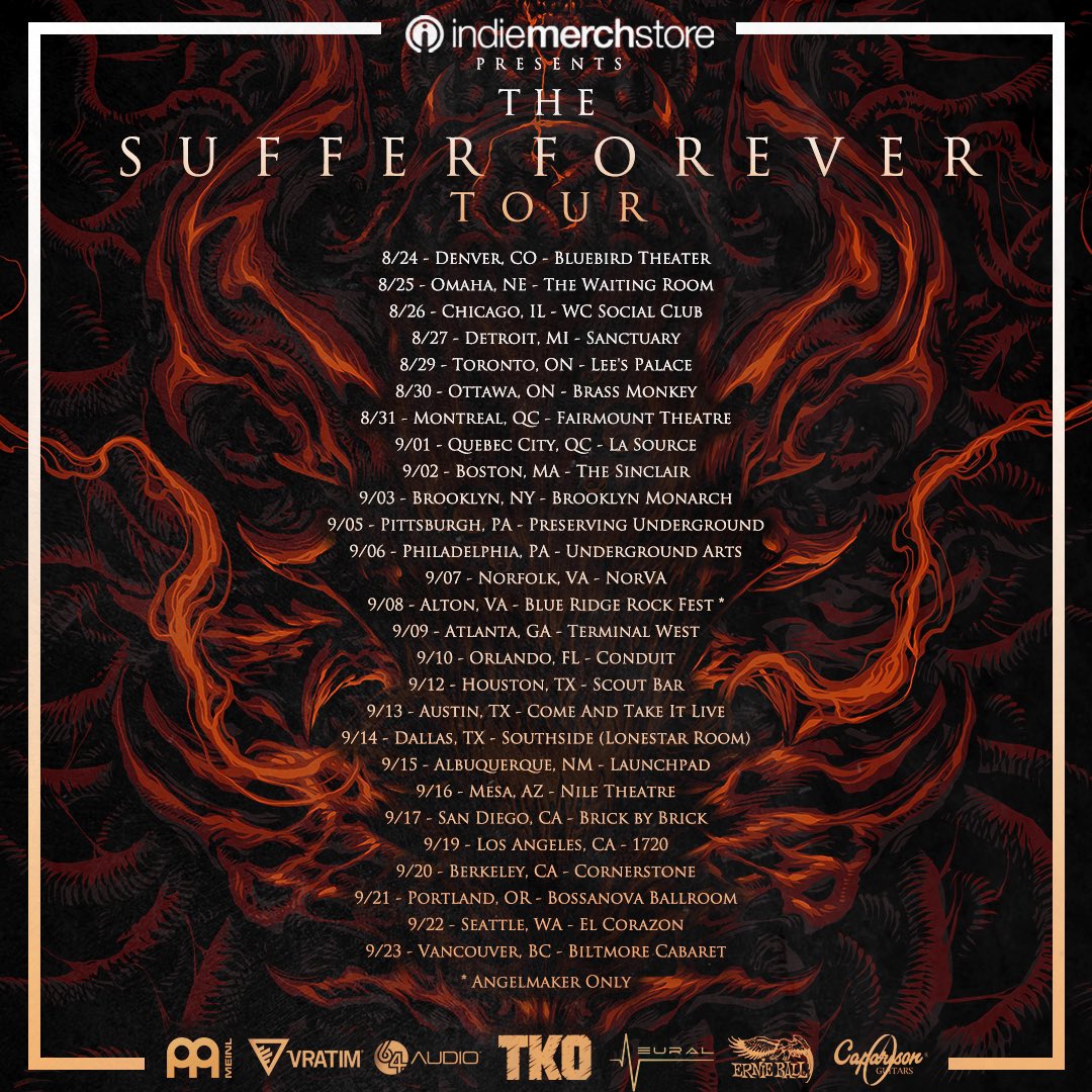 FALSIFIER (@falsifierband) on Twitter photo We’ll see you all this August/September on <a href="/AngelMakerBand/">AngelMaker</a>’s Suffer Forever tour presented by <a href="/IndieMerchstore/">IndieMerchstore</a>, alongside <a href="/VulvodyniaSlam/">Vulvodynia</a> <a href="/carcosabc/">CARCOSA</a> and <a href="/awip_us/">A Wake In Providence</a>
Tickets are on sale now!
Do not miss out! We’ll see you all this August/September on <a href="/AngelMakerBand/">AngelMaker</a>’s Suffer Forever tour presented by <a href="/IndieMerchstore/">IndieMerchstore</a>, alongside <a href="/VulvodyniaSlam/">Vulvodynia</a> <a href="/carcosabc/">CARCOSA</a> and <a href="/awip_us/">A Wake In Providence</a>
Tickets are on sale now!
Do not miss out!