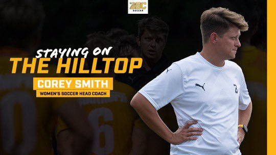 Introducing our new Head Coach!⚽️ Welcome Coach Corey Smith!👏 Corey joins us after serving as the Men’s assistant coach for 4 seasons. Read more in the link below ⬇️

bscsports.net/news/2023/5/4/…

#YeahPanthers🐾💛