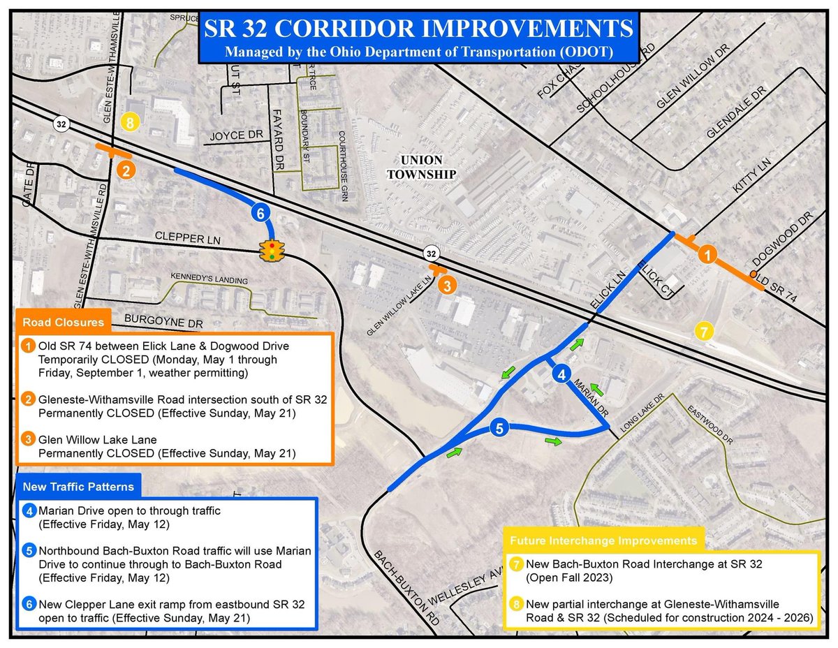 Clermont County Engineer's Office on Twitter "Multiple changes are