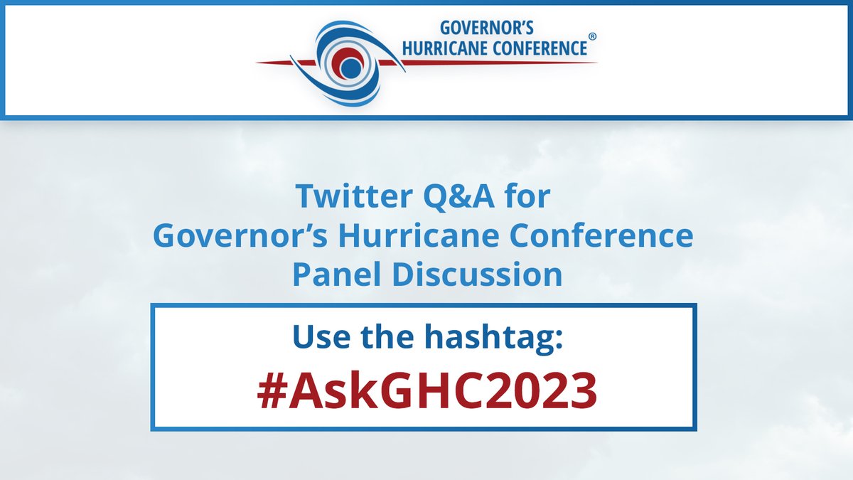 FloridaGHC's tweet photo. Join us for Q&A during the general session. Tweet your questions ahead or live using #AskGHC2023.
The topic is Partnering for Success through Hurricane Ian. #GHC2023 #GHCsuccess https://t.co/HpxzYGkY06