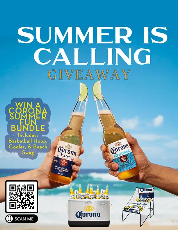 We're joining forces with #CoronaExtra and #CoronaNA to celebrate the summer! We're giving away a basketball set, a steel cooler, and beach swag to one lucky winner in northwest Florida! Visit cone.beer/42iDmXy for more info and to enter!!