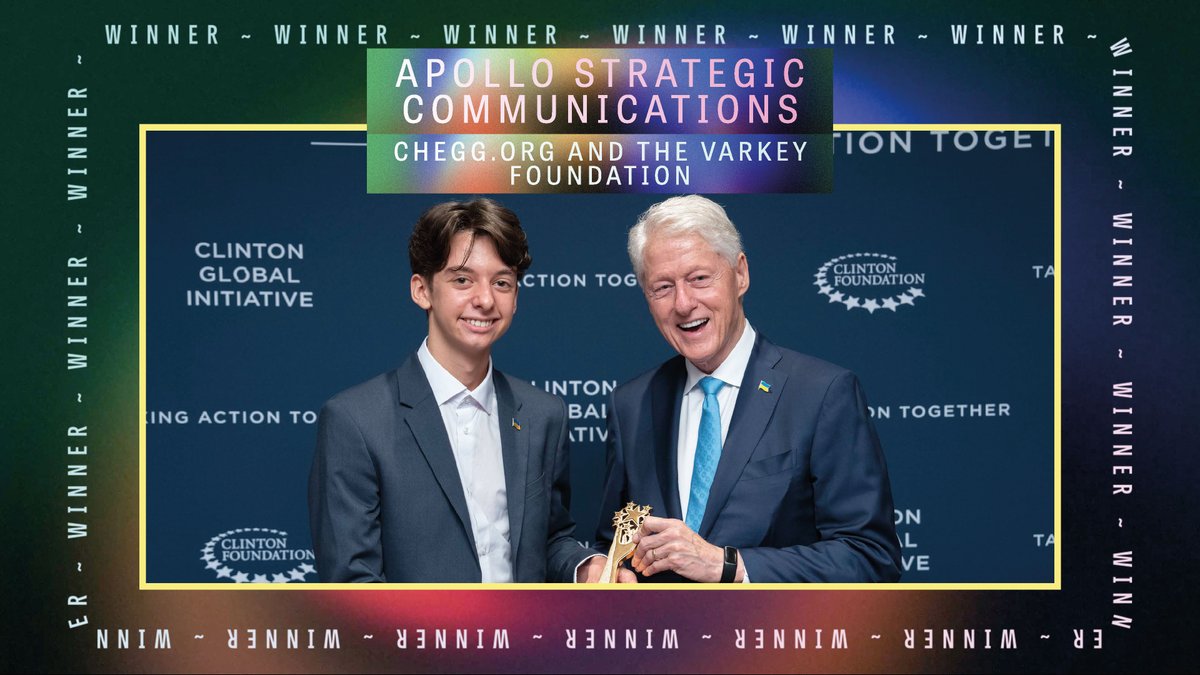 PRWeekGlobal's tweet photo. This year’s winner in the Global PR Breakthrough category is @ApolloComms / https://t.co/AfATiJq7lo and @VarkeyFdn , congratulations! #PRWeekGlobalAwards https://t.co/eciXBK4XU1