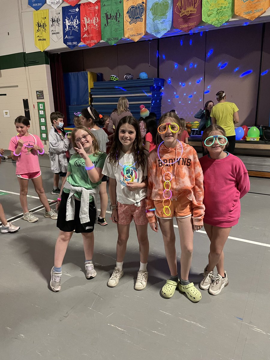 Third graders celebrated the end of testing with a glow party 🌟