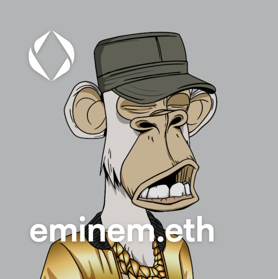welcomens_eth's tweet photo. May I have your attention, please? 
We are in great company with @Eminem getting his #ENS identity. Ace move, welcome! 💪
All you other Slim Shadys, are just imitating? 😉 https://t.co/R45R97QY5f