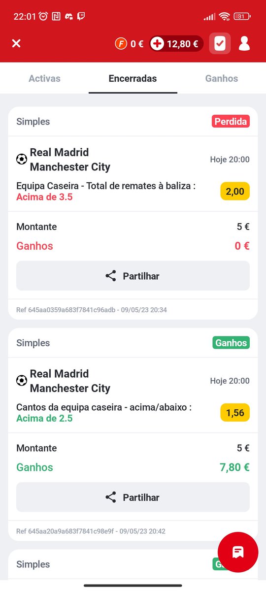 _baggiio_'s tweet photo. Perdi a aposta sendo que o real acabou com 4 remates á baliza @BetclicPortugal 
Ainda confirmei antes do jogo acabar que VCS tinham na APP 4 jogos https://t.co/FfiJbjrp9f