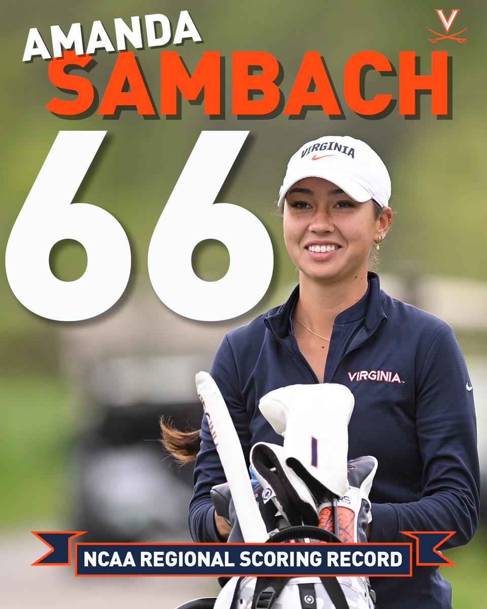 What a round for Amanda. 
Sets the UVA NCAA Regional single-round scoring record! 🥳