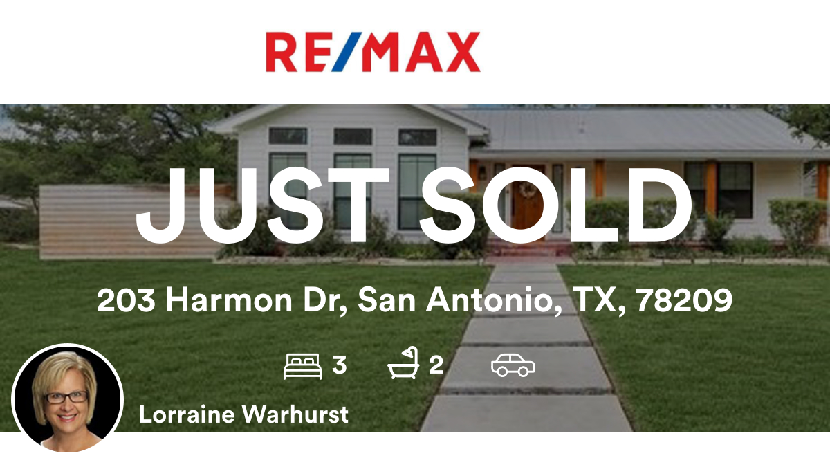 LBwarhurst's tweet photo. 🛌 3 🛀 2
📍 203 Harmon Dr, San Antonio, TX, 78209

My latest sale on RateMyAgent.
 0601675
https://t.co/HvpyF5KYsB

...
#ratemyagent #realestate #REMAX_PREFERRED_REALTORS https://t.co/NHpO2PG7C5