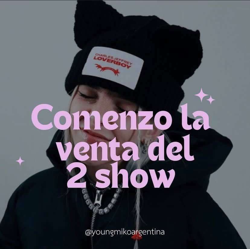 ENTRADAS YA A LA VENTA PARA LA SEGUNDA FECHA DE YOUNG MIKO EN ARGENTINA 💖

Venta por Passline 

Trap Kitty World Tour ‘23