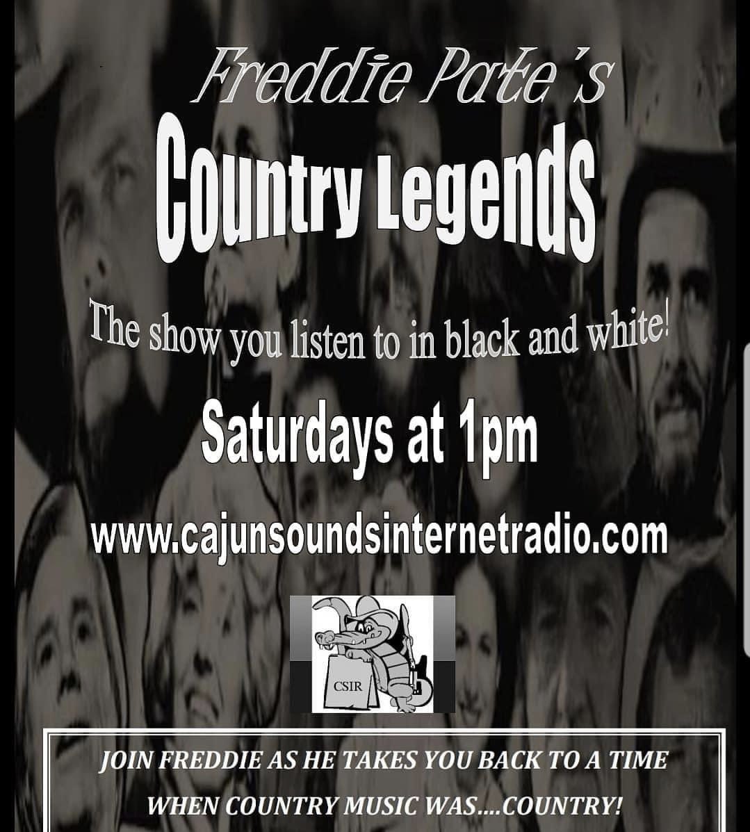 Join us this Saturday for a very special Country Legends as we pay tribute to all our Mama’s in song and story and some of the greatest country music of all time! 
Saturday 1:00pm on CSIR.live 
Freddie Pate’s Country Legends