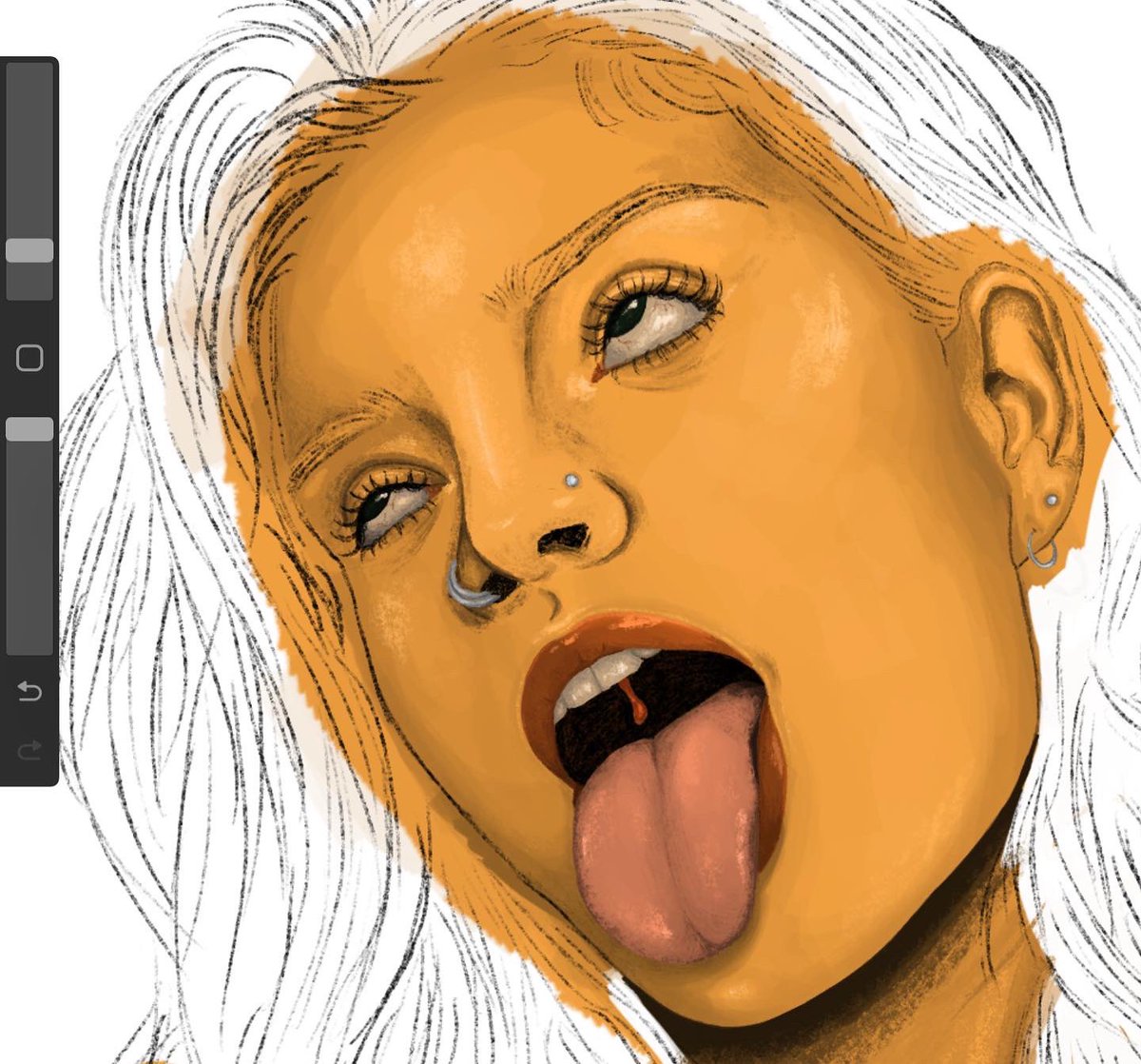 intro_set3_'s tweet photo. “i know you like it” self portrait on procreate https://t.co/AyzZmeEXRF