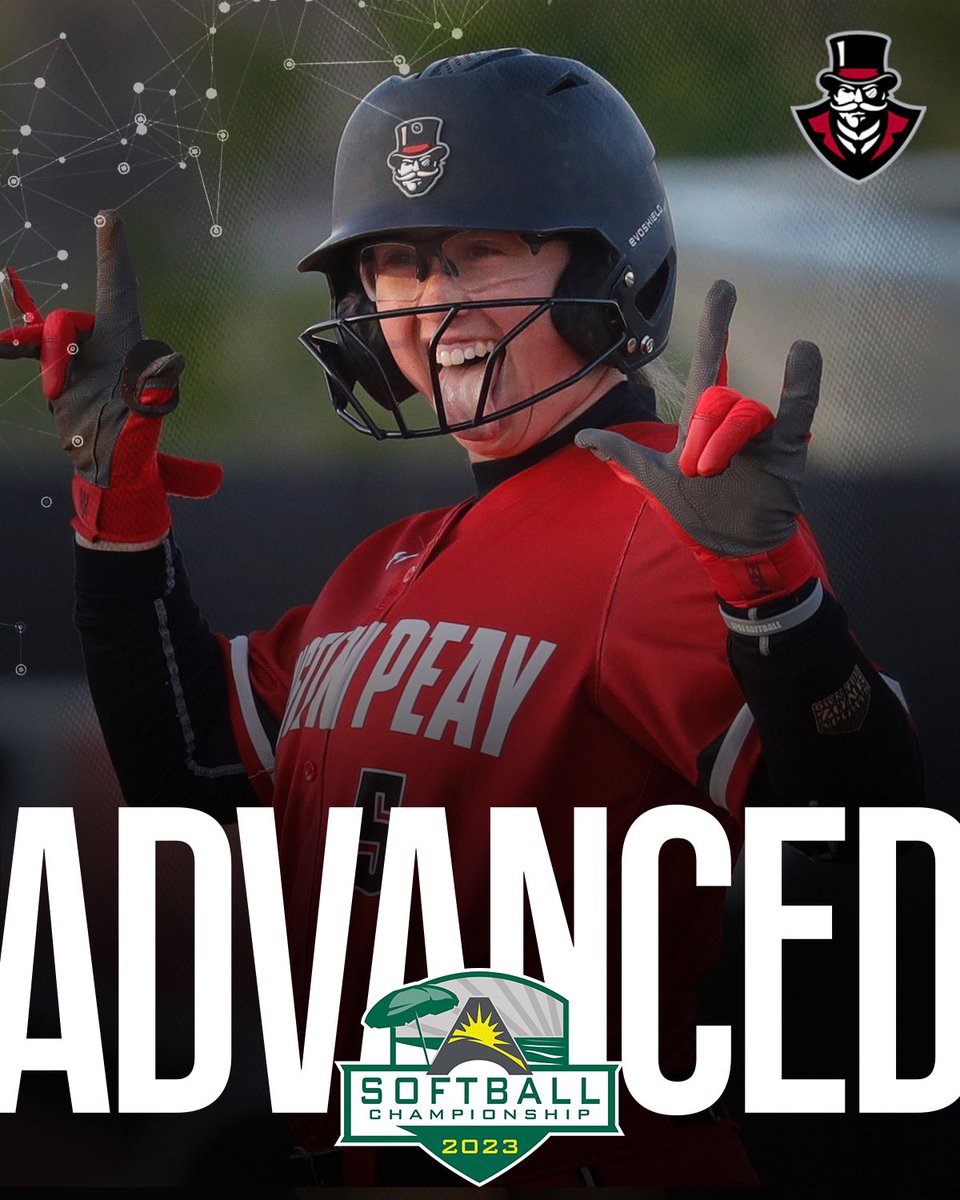 ADVANCED 🥎

<a href="/GovsSB/">Austin Peay Softball</a> is moving on in the <a href="/ASUNSoftball/">ASUN Softball🥎</a> Championship after defeating Stetson 2-1!👏

#ASUNBuilt | #LetsGoPeay