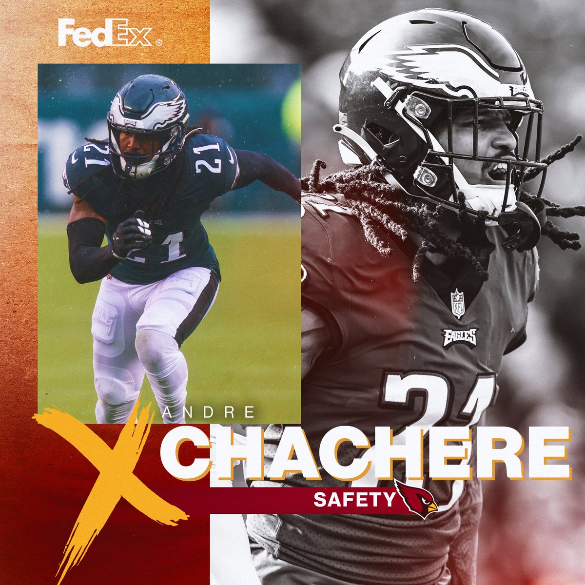 We have been awarded our waiver claim on safety Andre Chachere from the Philadelphia Eagles.