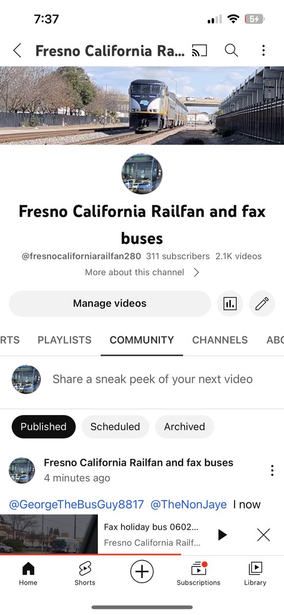 Faxbusfan22's tweet photo. If you want to subscribe to our channel here is the channel name on the photo it’s the one with the bus profile and with the 311 subscribers https://t.co/FhMCAyyUvV