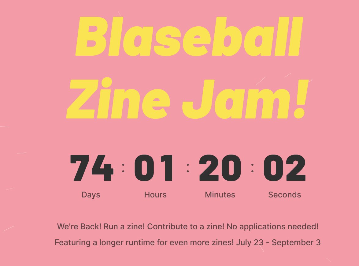 Blaseball Zine Jam! tweet media