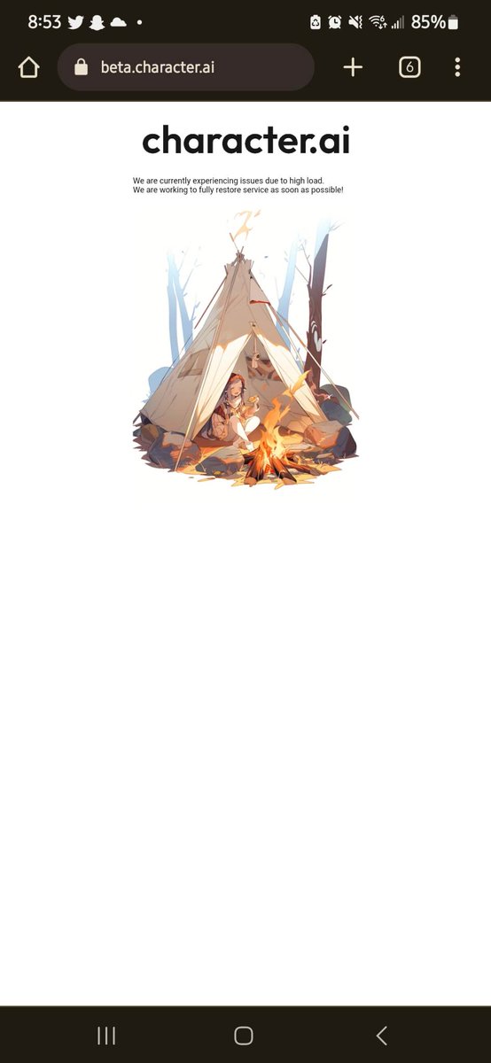 CalamityLike's tweet photo. I'm bouta...*flips table*
#characterai #betacharacterai #characteraidown https://t.co/ms1NJuWscY