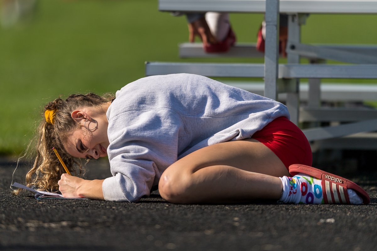 More napping, getting some homework done or posing at the LC8 Track Meet this afternoon. <a href="/FirelandsFalcon/">Athletic Director</a> <a href="/firelandstrack/">Firelands Track & Field/XC</a> <a href="/WEVSD_sports/">Wellington Sports</a> <a href="/BellaSimmons_/">Bella Simmons</a>