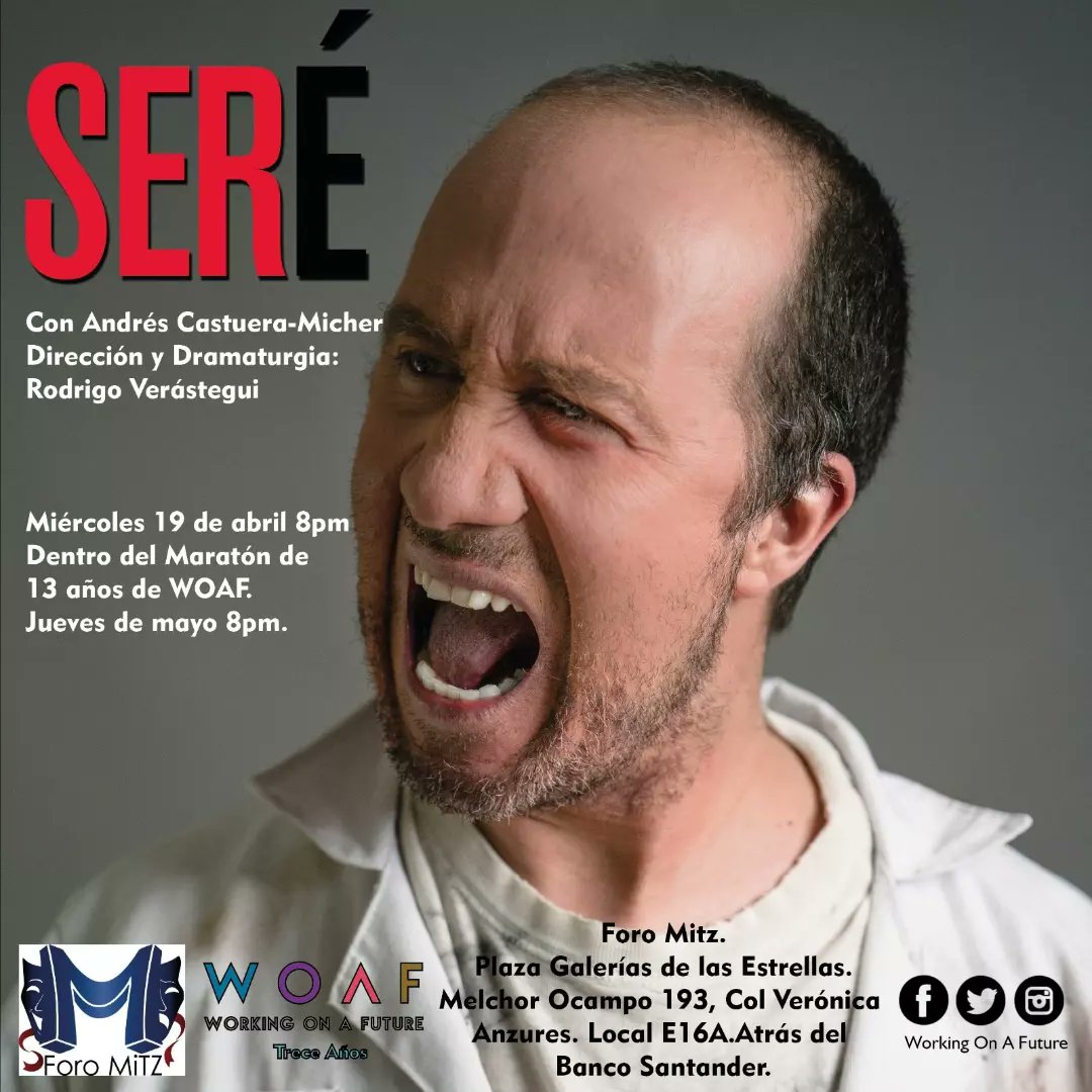 Regalos
Pases Dobles para #Seré este jueves 8pm en #ForoMitz dentro de #PlazaGaleriasdelasEstrellas
1) Da RT
2) Manda un twit con tu nombre.
3) Asistes al teatro