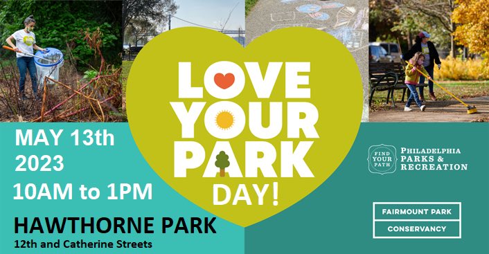HecPhilly's tweet photo. Please come out on Saturday May 13th for @Hawthorne_Park #LoveYourPark at 10am

Love Hawthorne Park? Well here's your chance to HELP!
 
It’s a great opportunity to keep our park beautiful and a great chance to get outside and meet your neighbors. https://t.co/RCzLcdlnwS
