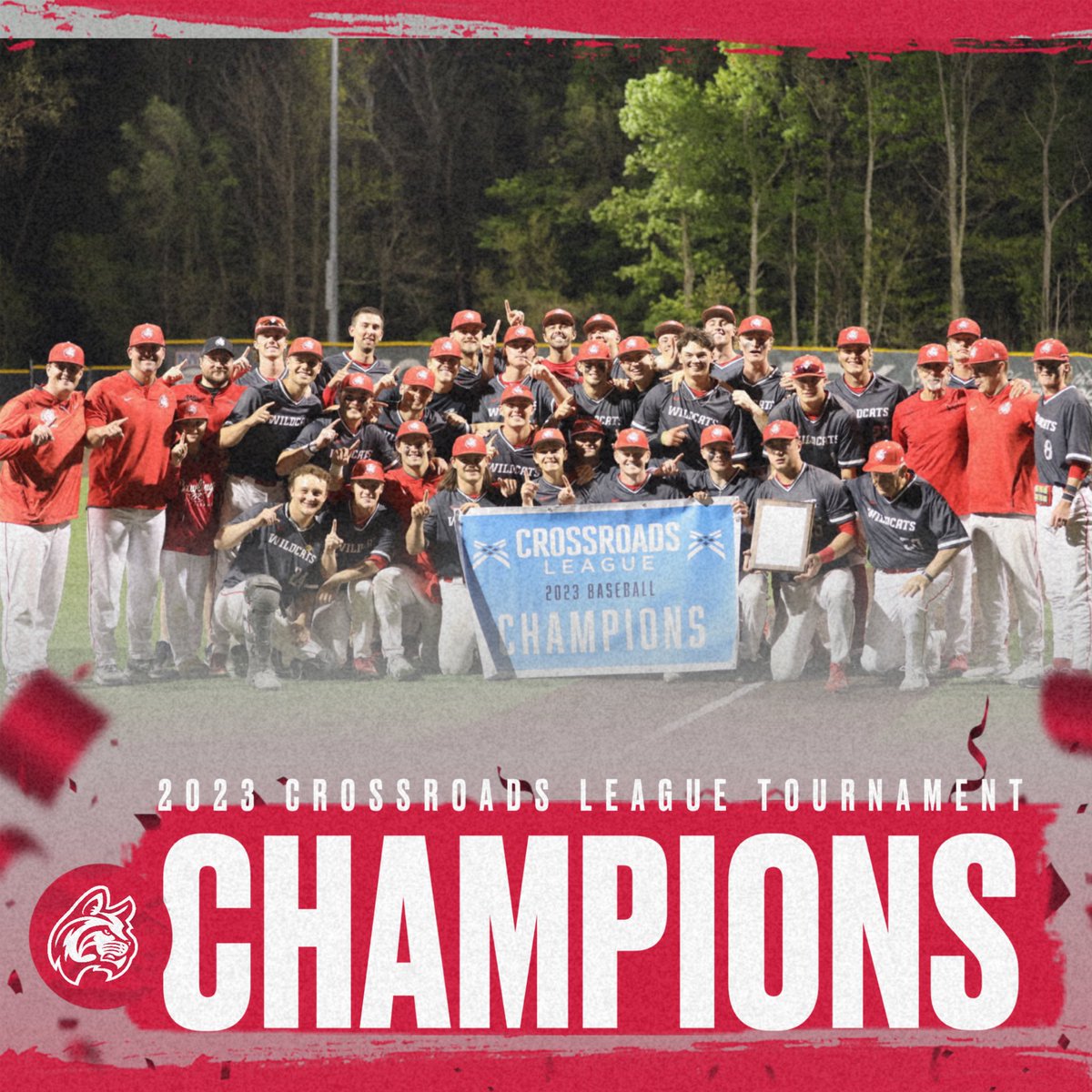 Indiana Wesleyan is your 2023 Crossroads League Tournament Champions!

<a href="/IndWes/">IndWes</a>  // <a href="/Crossroads_NAIA/">Crossroads League</a> // <a href="/NAIABall/">NAIA Ball</a>