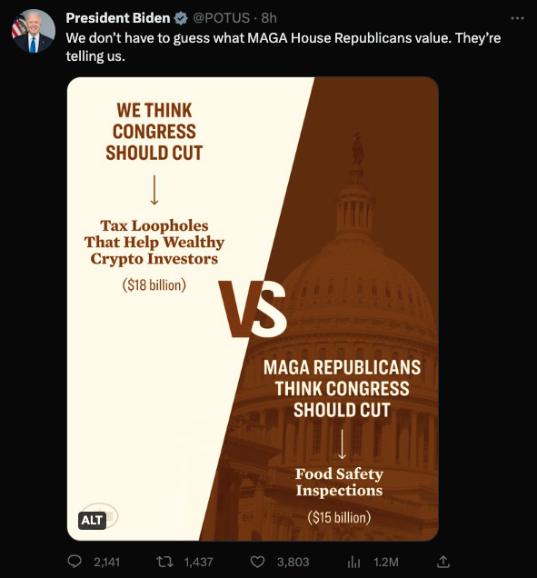 jonwu_'s tweet photo. When I came into crypto no one talked about politics.

Crypto's ideals:
- personal freedom
- resistance to censorship
- property rights

Are as universal as they are American.

Now, crypto has been fashioned into a political weapon.

The President and his party clearly see a win on the table the same way Republicans see trans rights as a moral panic to be abused for political gain.

The false equivalence between closing non-existent crypto loopholes and food safety is not only nonsensical but out of touch.

"The only thing more disgusting than a wealthy investor is a wealthy crypto investor."

The reality is, Americans want financial freedom for themselves, not the villainization of others.

Crypto users and "investors" are people. And to pretend that crypto wealth creation is the problem reinforces the reputation of the industry as a lottery ticket rather than an alternative to failing banks.

If the President wanted to protect people, he would engage honestly about the need for proactive regulation, his administration's role in driving exchanges offshore, and endangering users to the tune of billions.

I'm the first to say the crypto industry needs a complete re-examination of its structure, products, and priorities.

But closing the door to collaboration with an industry that so many people clearly want to participate in will only hurt Americans more, not less.