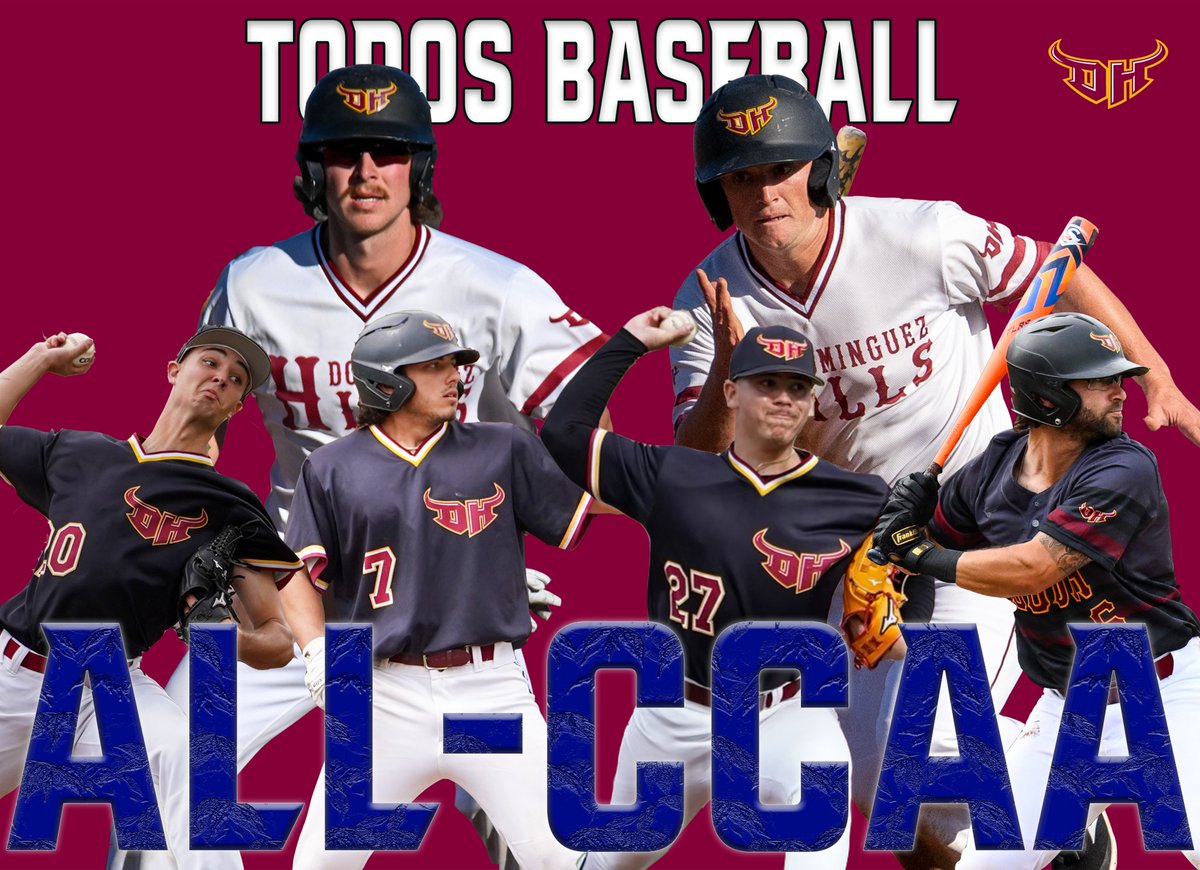 Congrats to .<a href="/CSUDHbaseball/">CSUDHbaseball</a> on six All-<a href="/goccaa/">CCAA</a>  selections, led by 1st-teamers Scott Ogrin and Eric Smelko, and Freshman of the Year Zach Geiss! #dhornsup🤘#gotoros