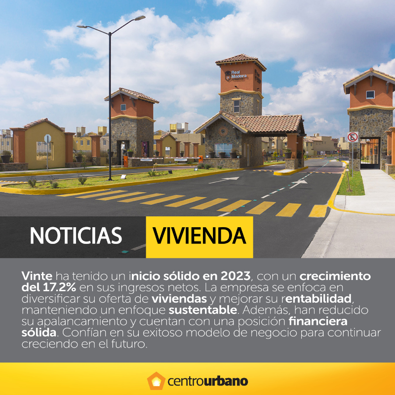 📊🏘️ #Entérate | <a href="/Vinte_Mx/">@Vinte_Mx</a> se posiciona para aprovechar las oportunidades en 2023. Con un crecimiento excepcional en el primer trimestre y un enfoque en rentabilidad y sostenibilidad, están listos para seguir creciendo. | Más info👉 bit.ly/42lLDu1