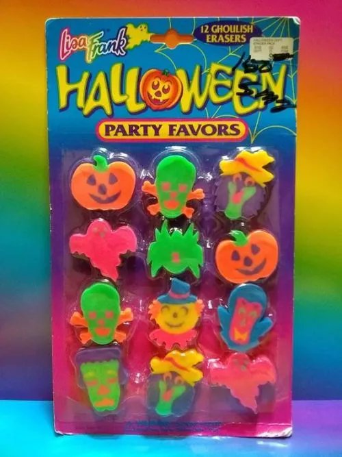 DreadCentral's tweet photo. Who else remembers these Lisa Frank Halloween erasers? https://t.co/tLbWg5jN2d