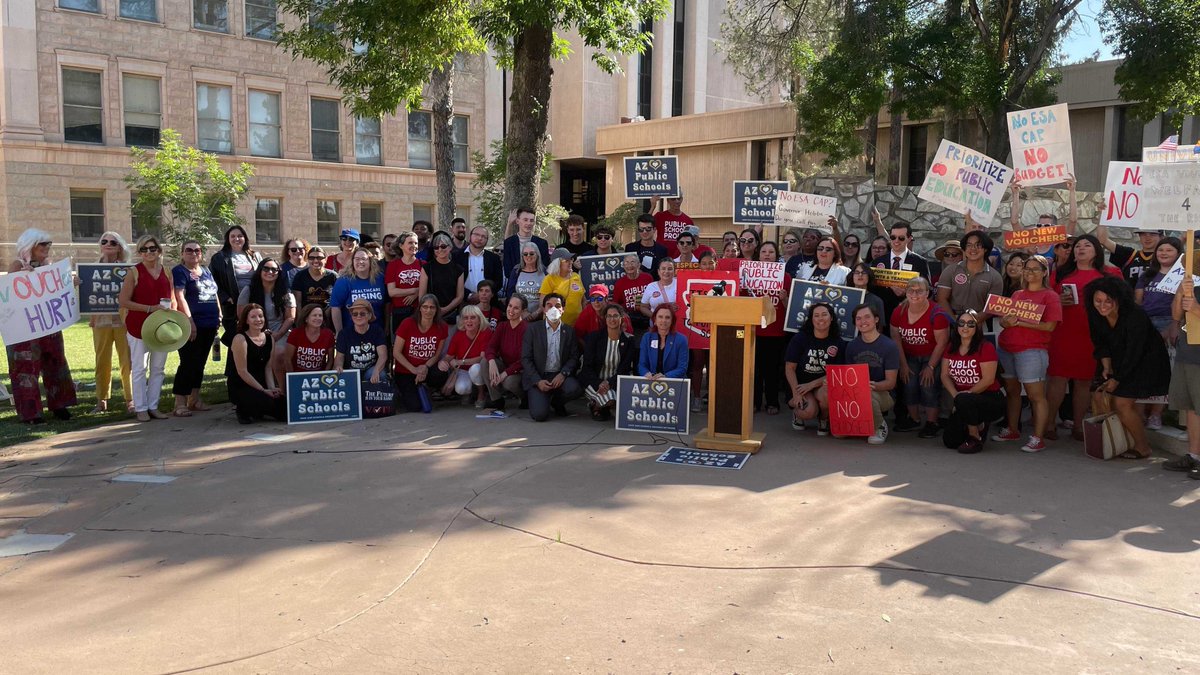 arizona_sos's tweet photo. @GovernorHobbs @AZHouseDems &amp; @AZSenateDems: We urge you to reject the proposed budget, which fails to deliver on the education promises made to 1.1M AZ public school students. 

@AZEdUnited @AZCEBVus @indivisibleAZ @EqualityAZ @Arizona_List @AzEconCenter @azstudents @keepazblue https://t.co/9c0tV1K5ze