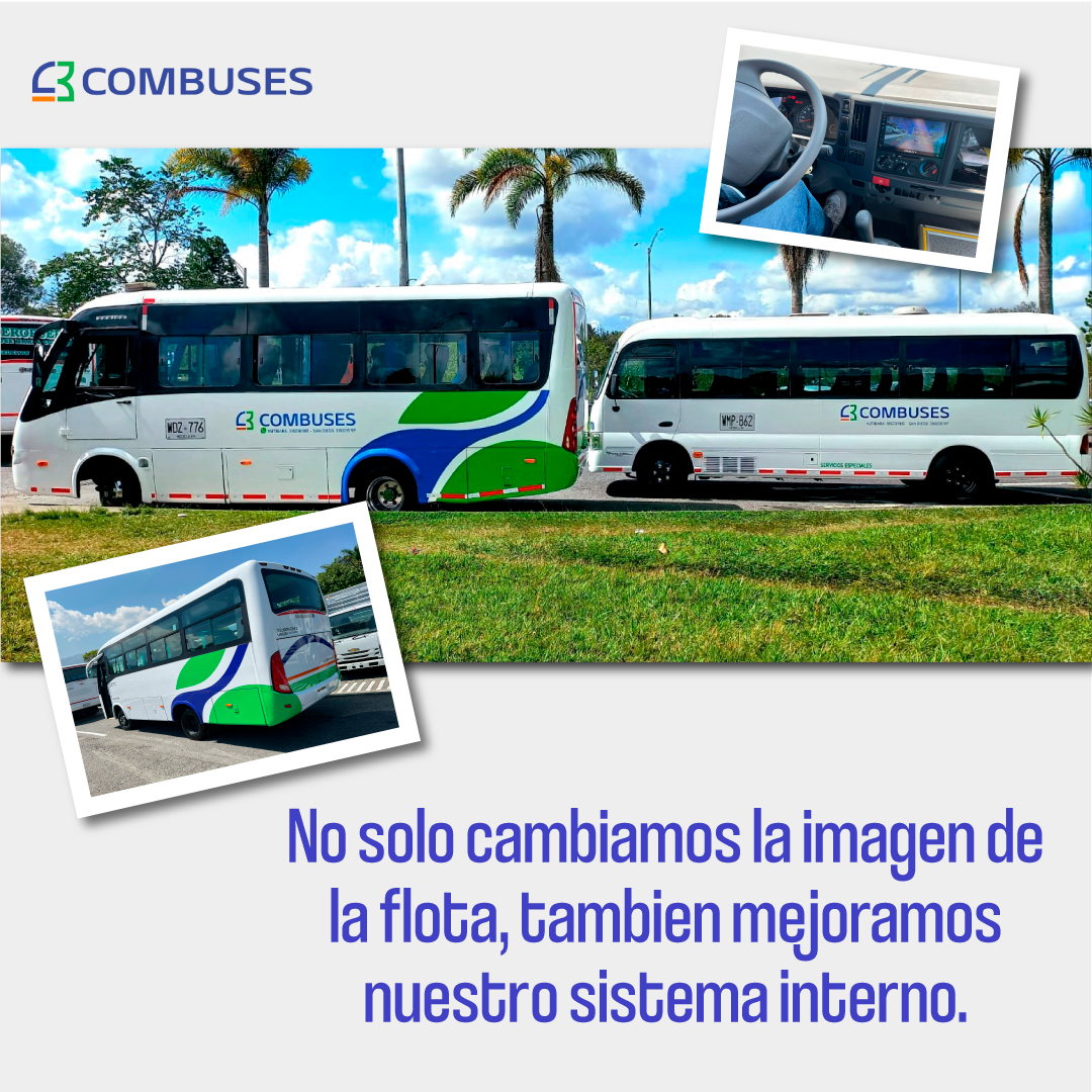 Combuses_aero's tweet photo. ¡Nuestro nuevo cambio de look nos encanta! Nos verás muy pronto con una nueva imagen en la flota y nos reconocerás mucho fácil.
En Combuses nos mejoramos para ti.
#combuses #transportepublico #medellín #aeropuertojosemariacordova https://t.co/KuJ5yNQuQp