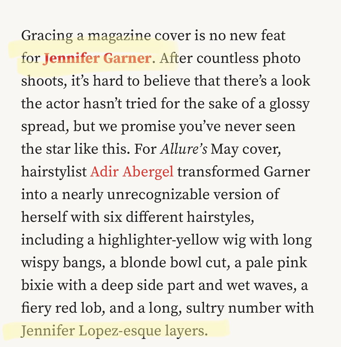 onlyOneAJ_'s tweet photo. @Allure_magazine It would’ve been even better if you didn’t describe her hair has her ex-husband’s new wife’s hair……. https://t.co/WzXhiJ67EO