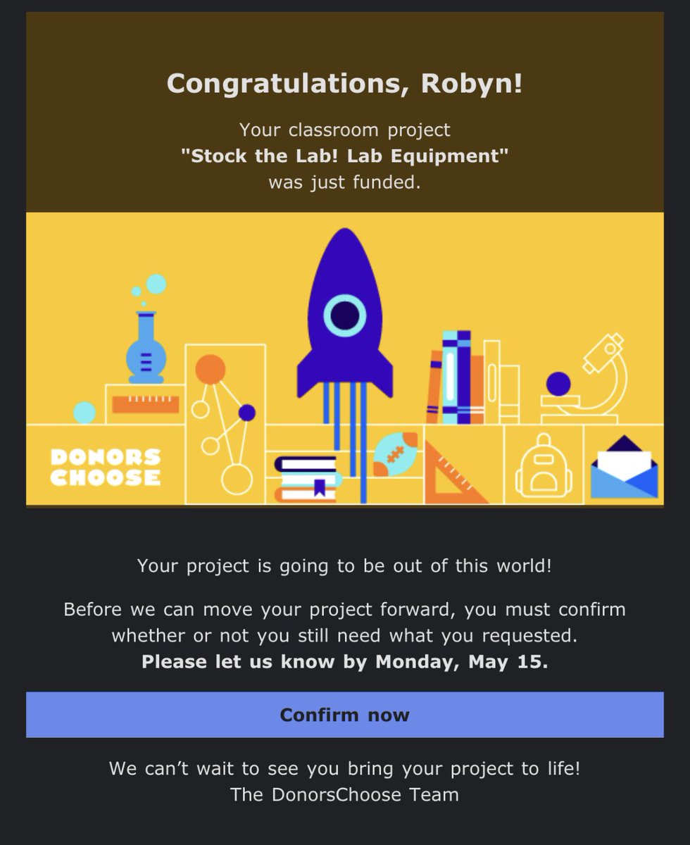 KirbyrRobyn's tweet photo. 💙@GM 💙 Thank your for helping fund our @DonorsChoose project for stocking the #Science lab! https://t.co/kYmixI2Bmg