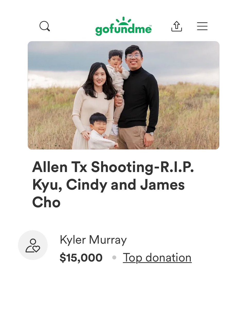 AZCardinals's tweet photo. .@K1 donates to William Cho after the tragic loss of his family in Allen Texas on Saturday. 💔 https://t.co/KIHKxgvThE